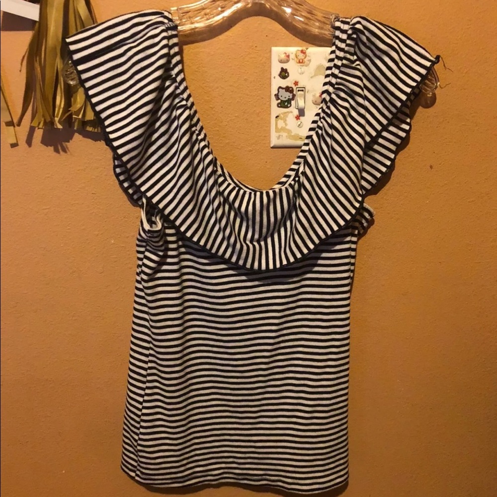 A New day black and white off the shoulder top